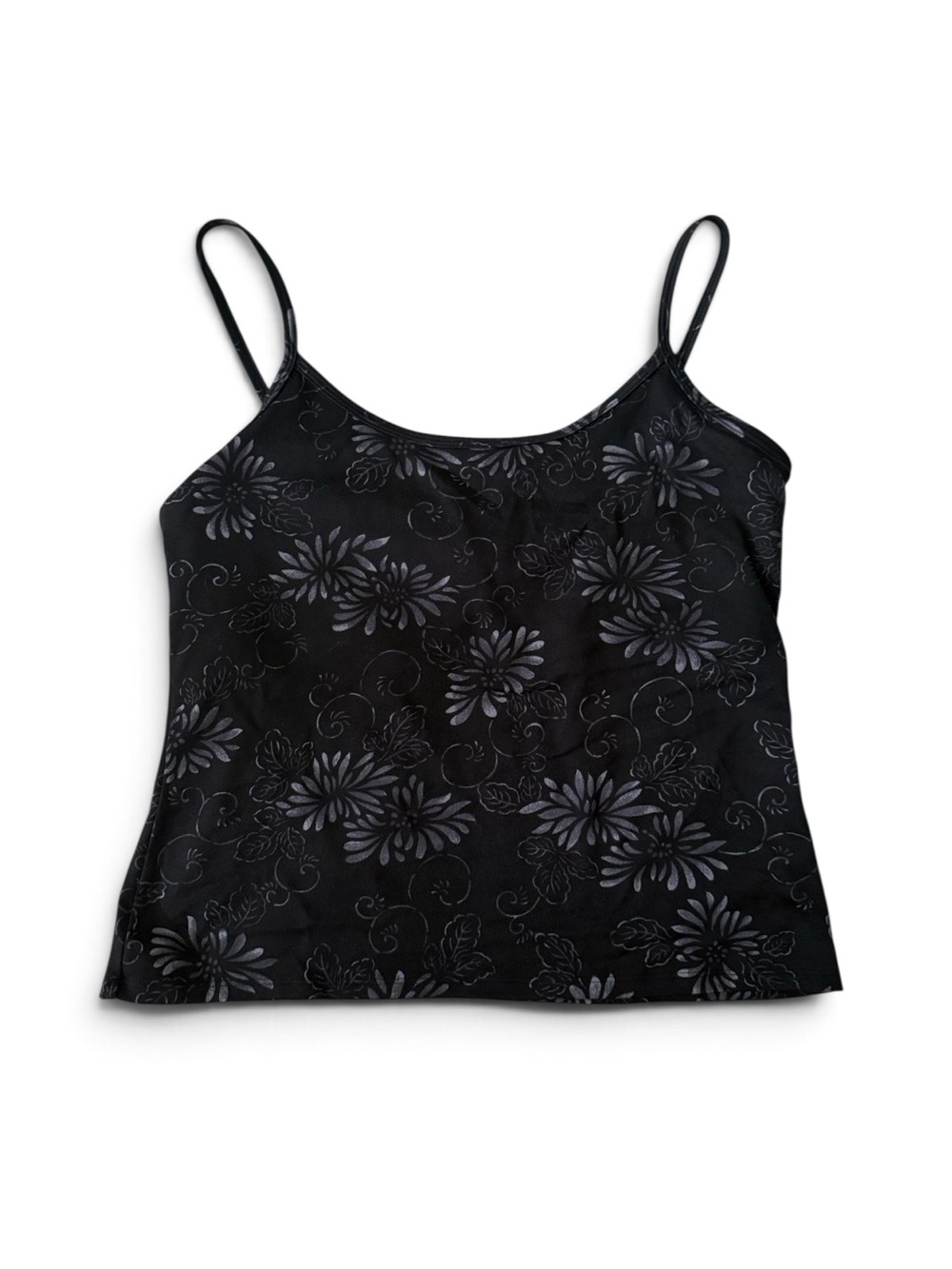 vintage New York & Company black floral camisole top
